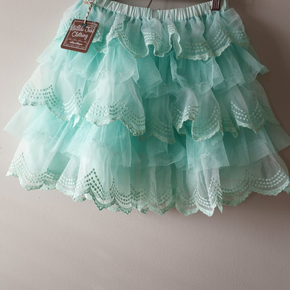 'Matilda Jane' NWT Tulle Skirt Age 10 Mint Green